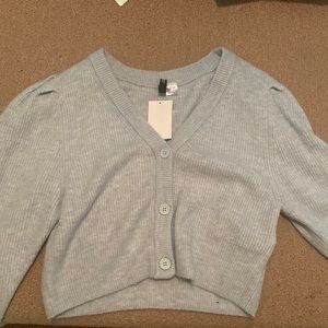 Blue button up cardigan